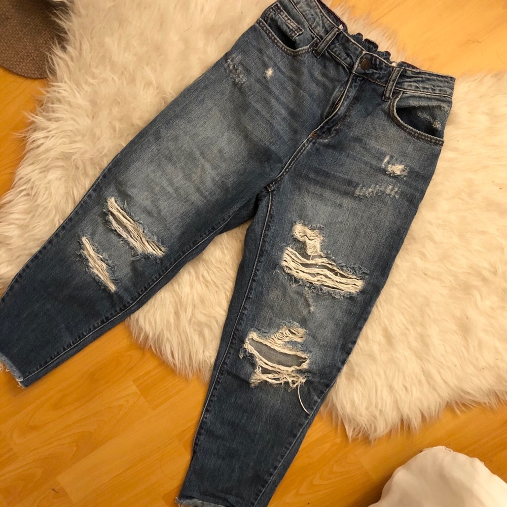 Fashion Nova Distressed Mom Jeans